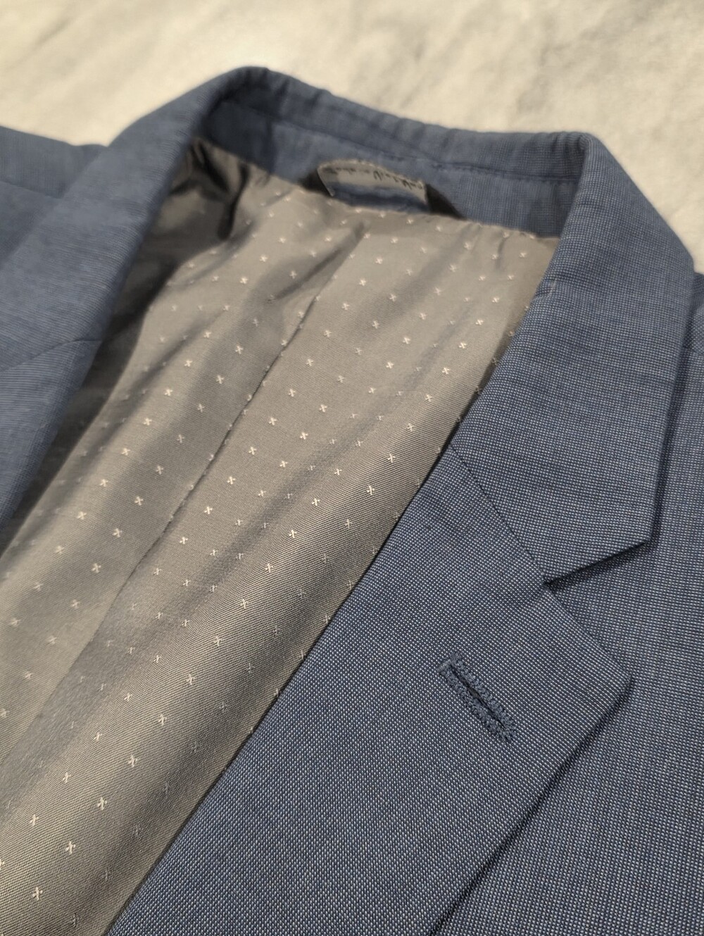 42S Men's Beverly Hills Polo Club Blazer Hazy Blue 2 Button Sport Coat Flawless
